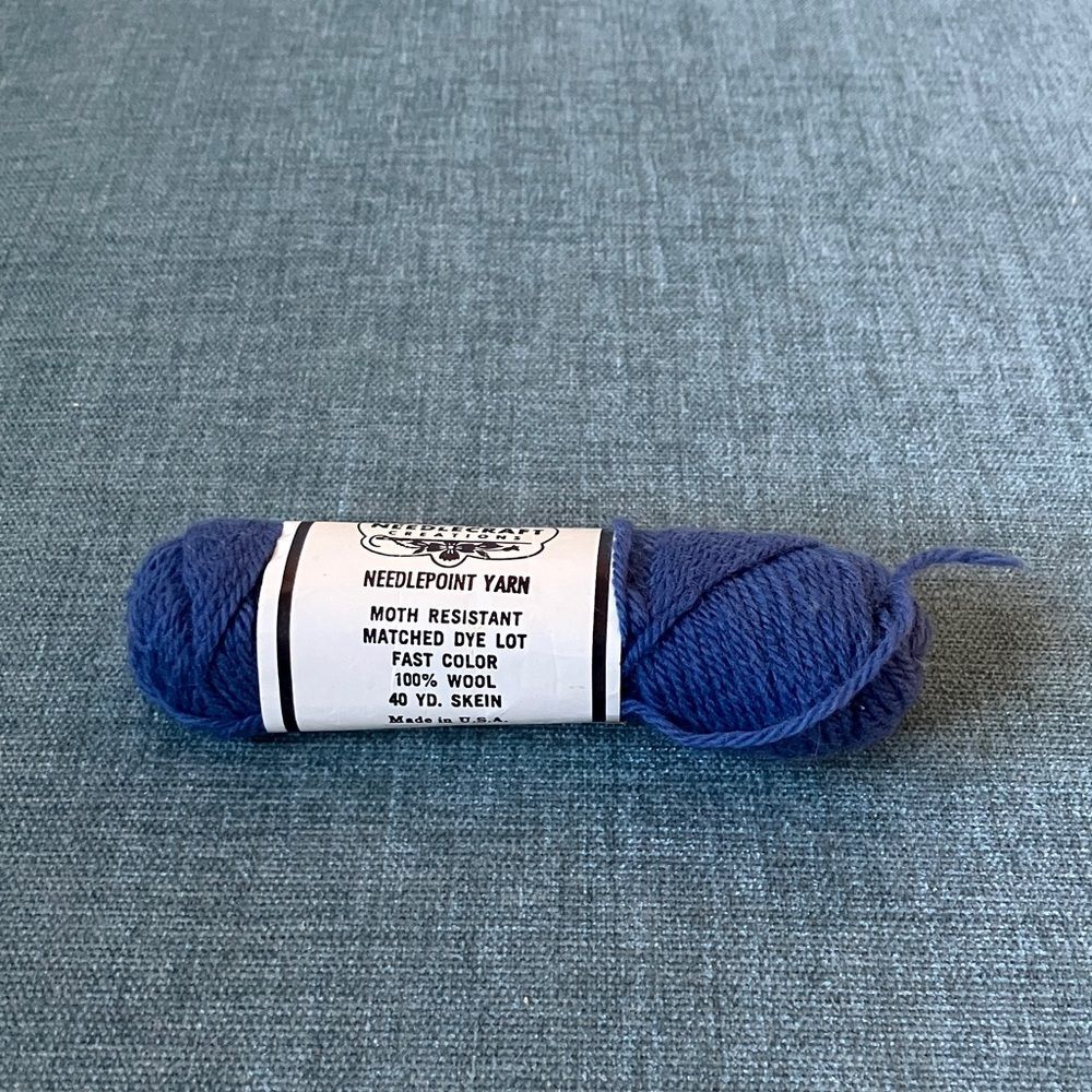 Blue Needlepoint Thread Yarn